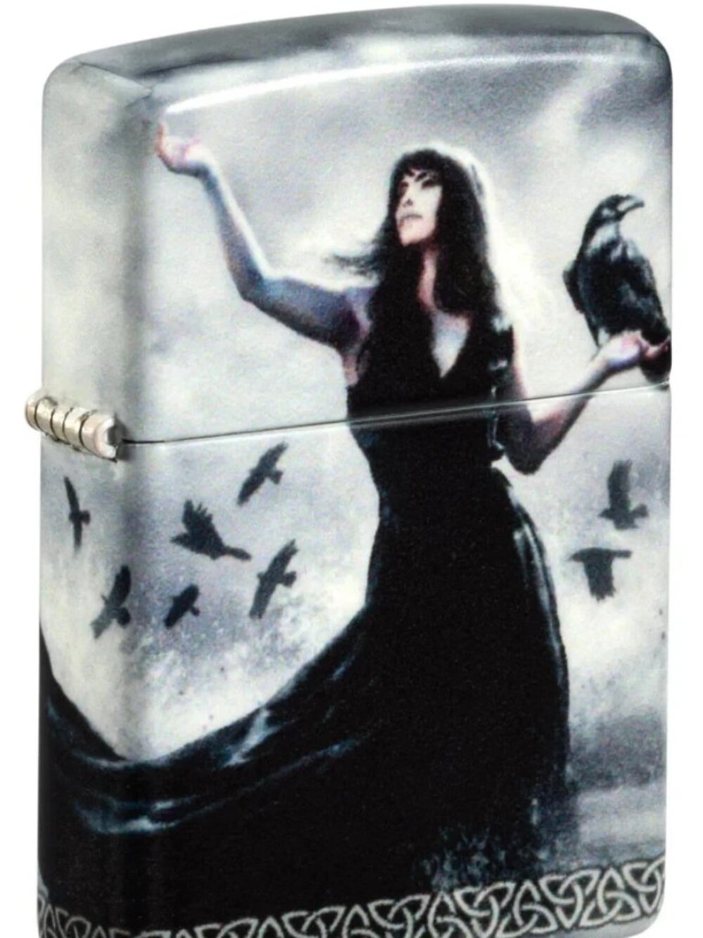 Premium Spooky Raven Zippo